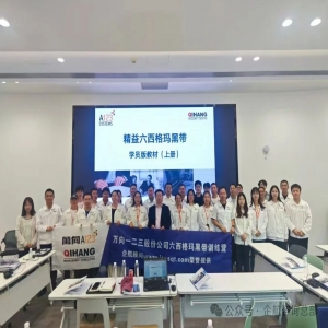 企航顧問為萬向一二三股份公司提供的《六西格瑪黑帶訓練營》順利